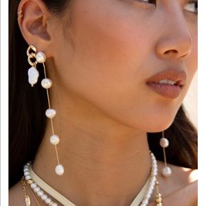 Ettika Pearl Drop Earrings